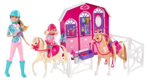 barbie and her sisters in a pony tale horse adventure playset