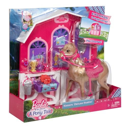 barbie and her sisters in a pony tale horse adventure playset