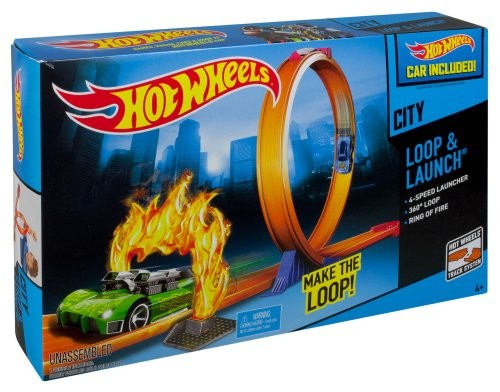 hot wheels loop and launch track set