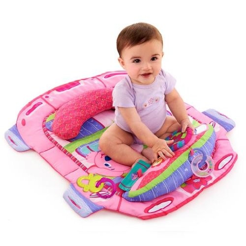 Bright Starts Tummy Cruiser Prop And Play Mat Pretty In Pink