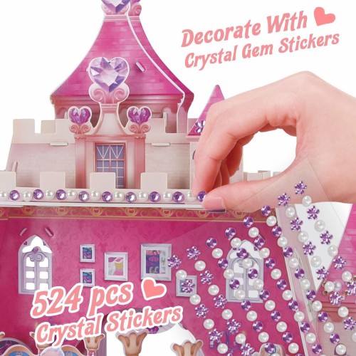 Puzzle 3d Princess Birthday Party - Castello Principesse 95 Pezzi