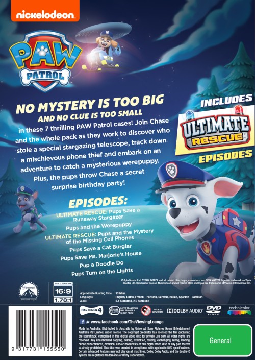 Paw Patrol - Pups Chase A Mystery