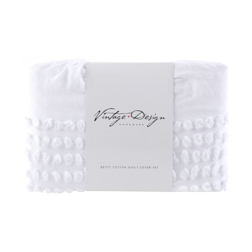 white betty cotton quilt cover set