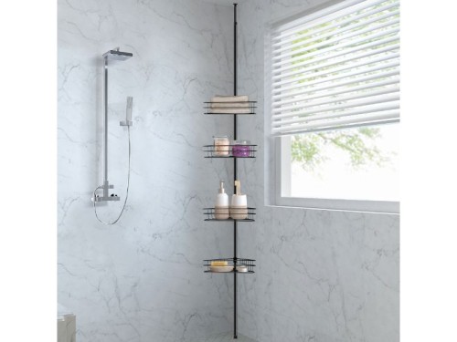 Manufacturer Bathroom Stainless Steel Storage Tension Pole Shower - China Tension  Pole Shower Caddy, Tension Shower Caddy