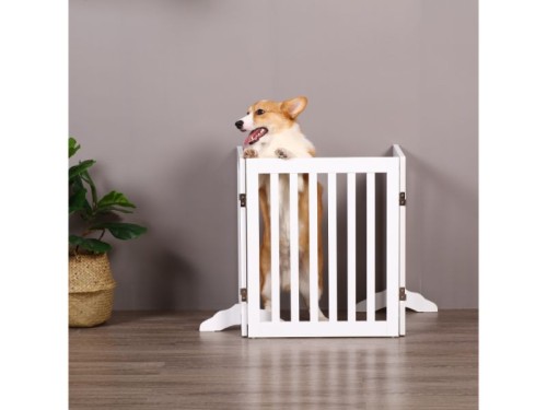 Freestanding pet best sale gate white