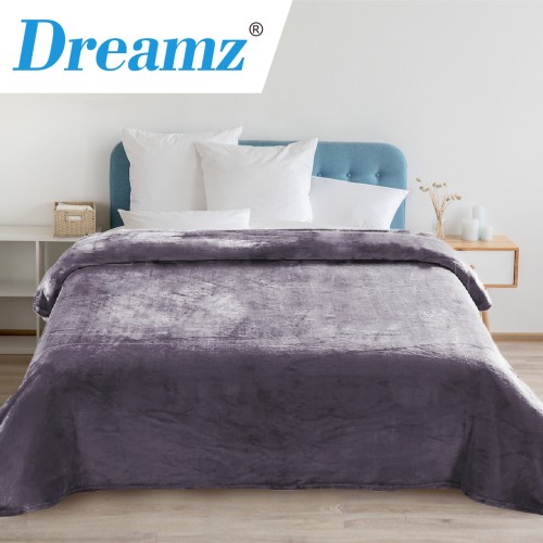 Dreamz 320GSM Ultra Soft Mink Blanket Silver 220x240cm Buy