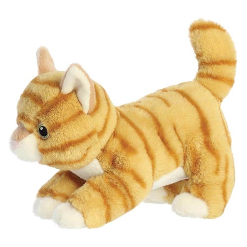 stuffed orange tabby cat