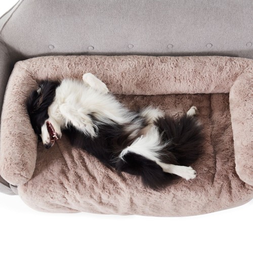 Charlie's Pet VIP Lush Faux Fur Bolster Sofa Protector Calming Dog Bed ...